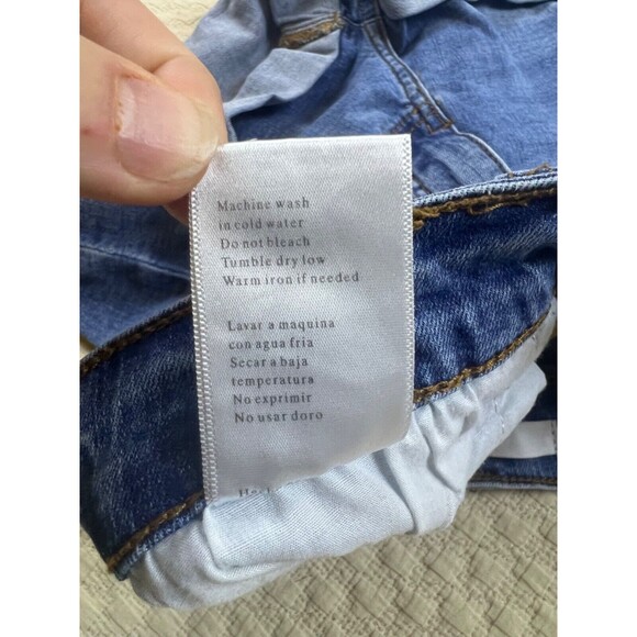 KanCan Jean Distressed Shorts Blue‎ Relaxed Cuffed Denim Medium Wash | Womens 28 - Picture 9 of 10